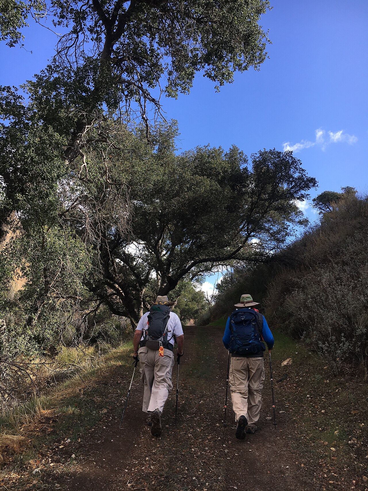 Hikers in Cheeseboro Canyon