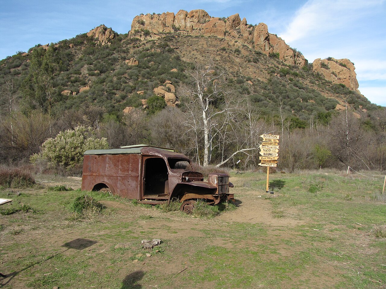 Vehicle prop and hills at M*A*S*H