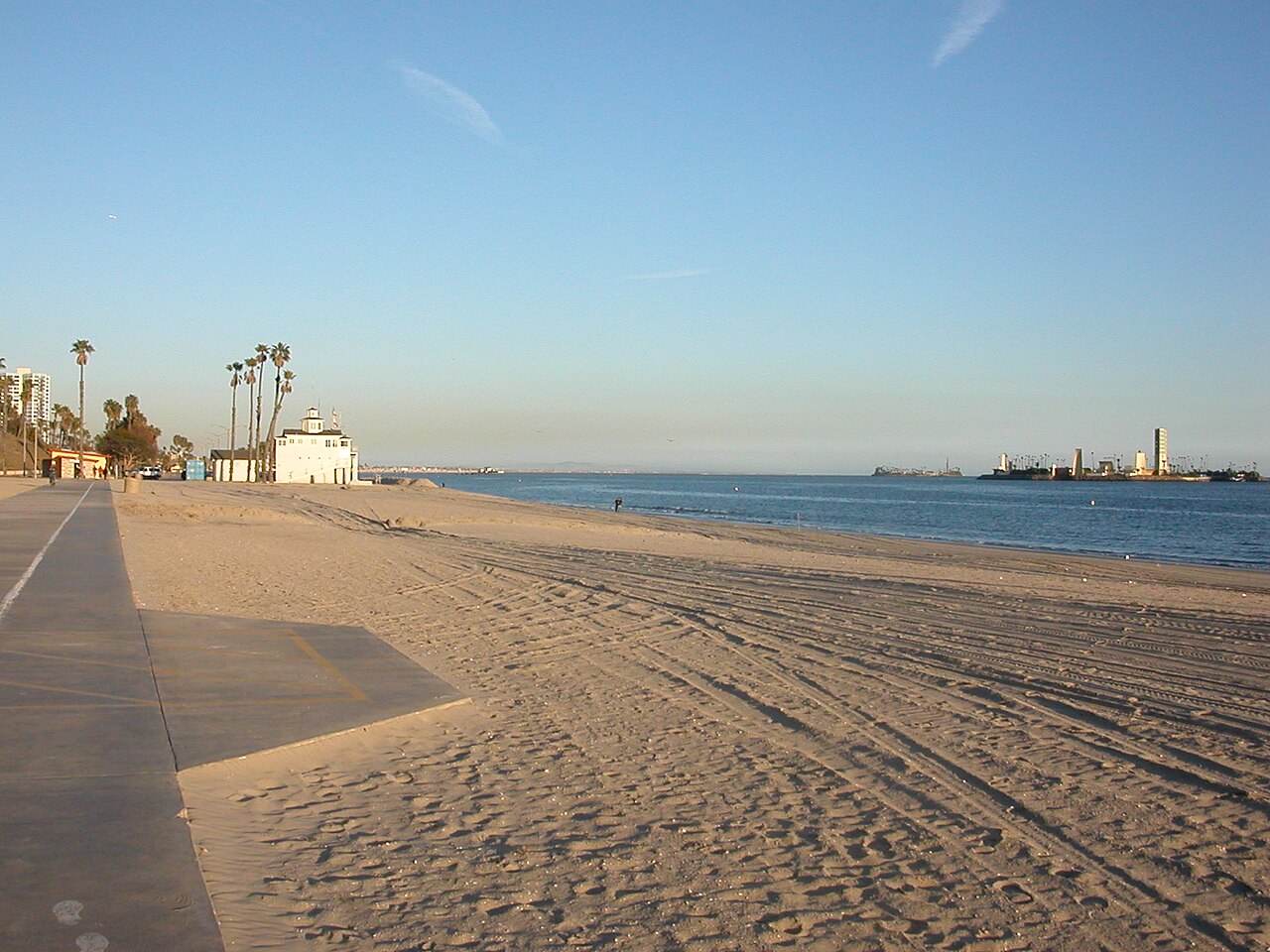 Open beach and waterfront path