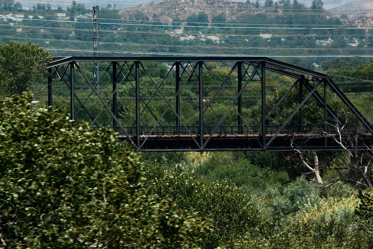 Iron Horse bridge from the riverbank